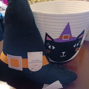Boo Box - Halloween Witch Hat Pillow and Basket Set For Kids